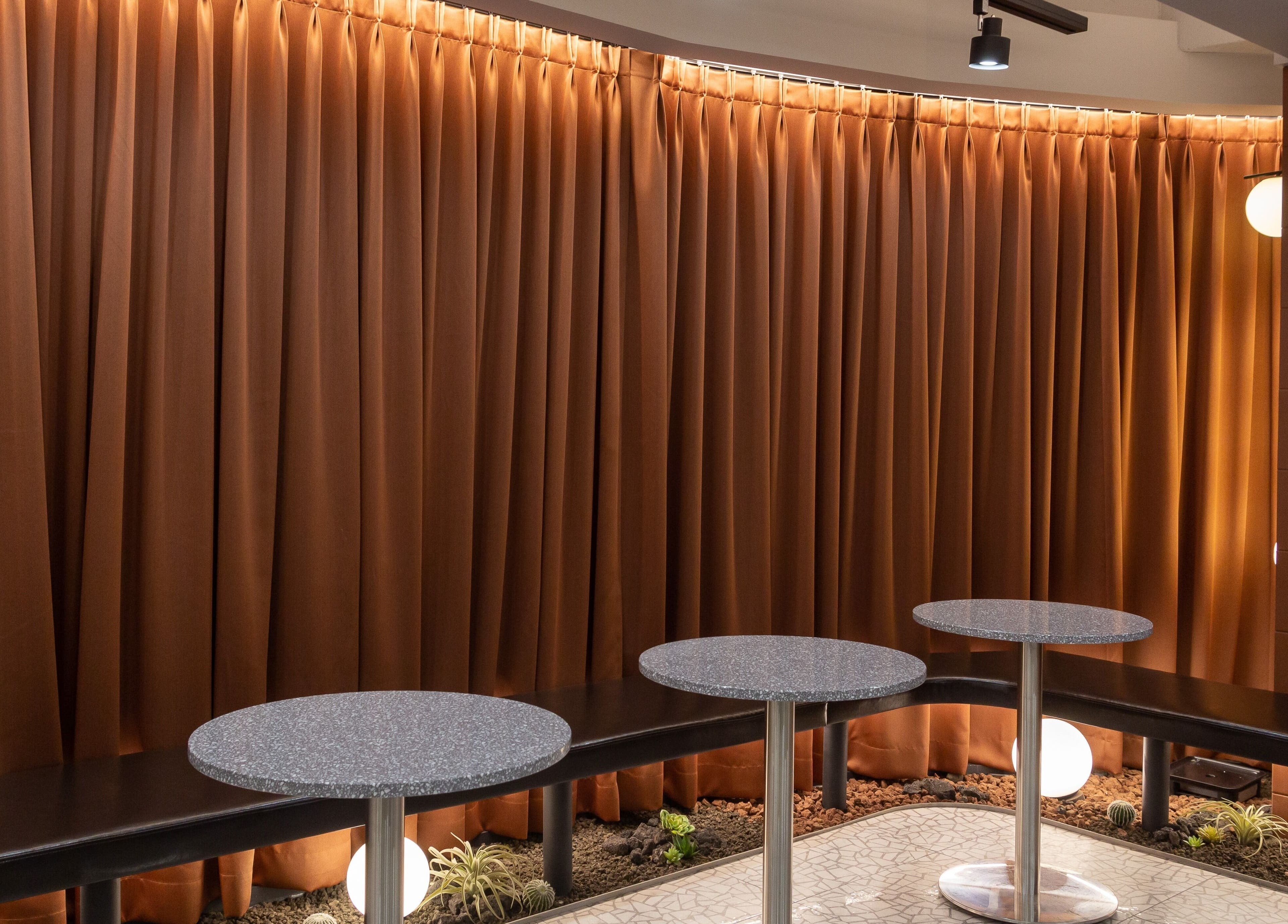 Chic, modern seating area at HAIR THE BEAU GANGNAM, 서울특별시, 서울특별시, KR.