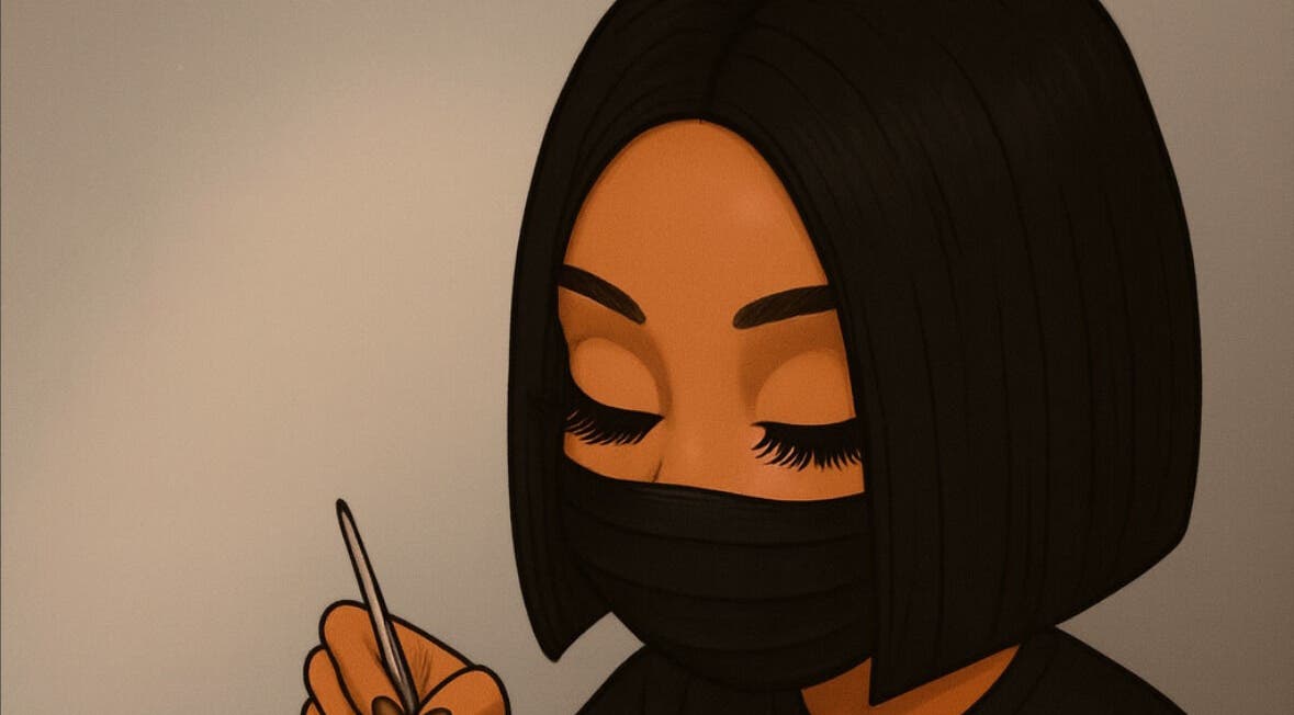 Illustration artistique d'une esthéticienne à Lbeauty, Le Perreux-sur-Marne, Île-de-France, FR.