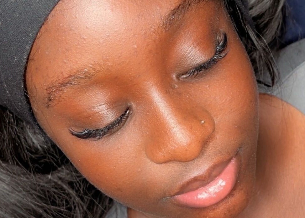 Closeup of elegant eyelash extensions at FreedzMUA | Makeup and Lashess, London, England, GB.