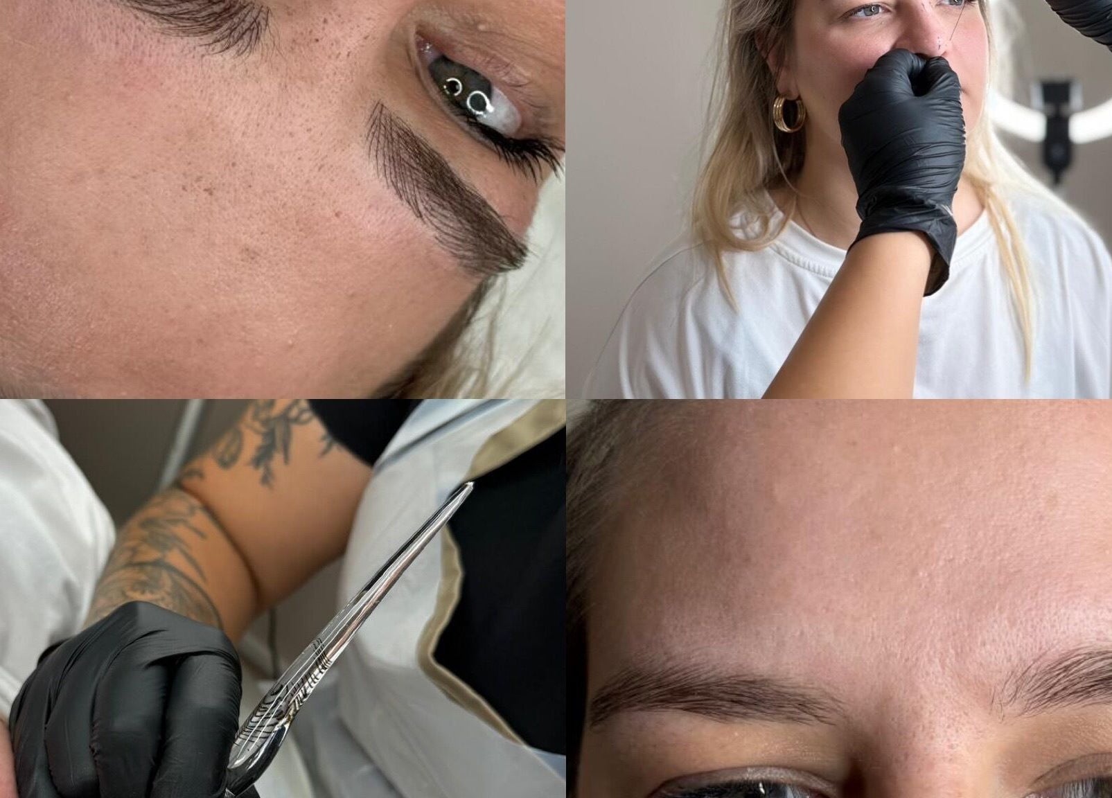 Professional eyebrow grooming session at Ginnie.Beauty, Liverpool, England, GB.