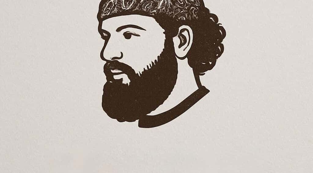 Artistic logo of a bearded man for Barber Alik in Yerevan, Yerevan, AM.