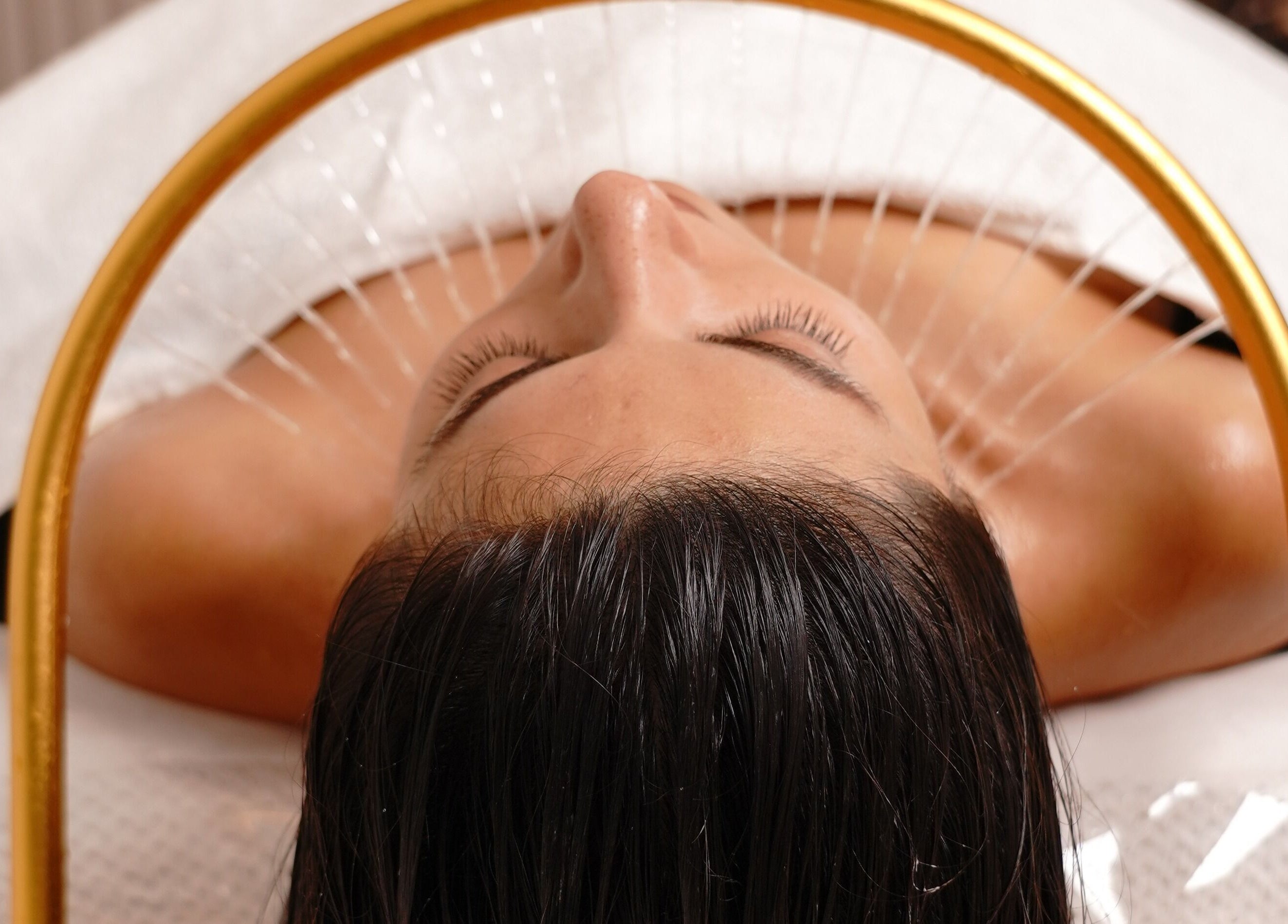 A relaxing wellness treatment at BB Media, Markham, Ontario, CA, showcasing a serene spa experience.