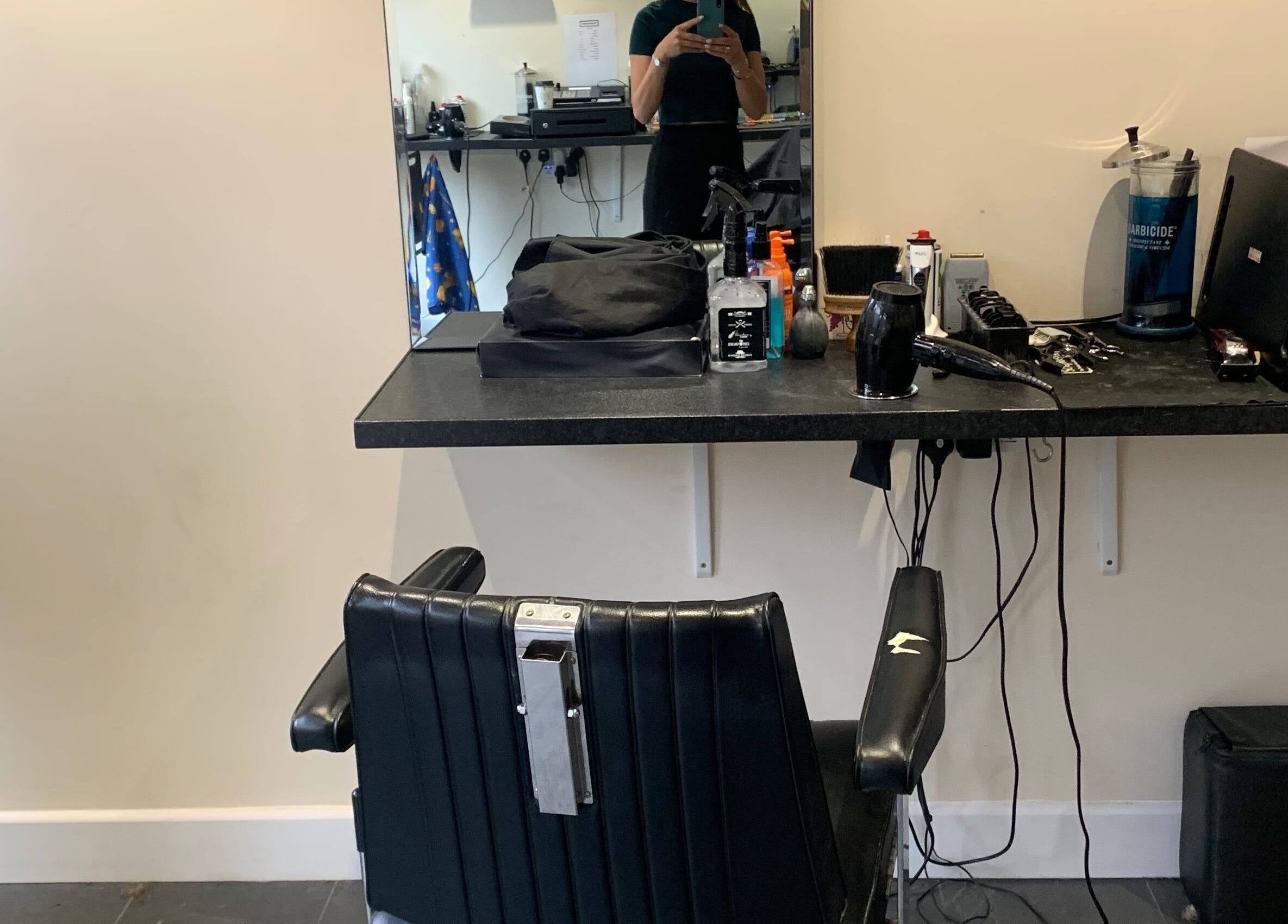 Modern styling chair and tools at Hair by Petra, Salisbury, England, GB salon.