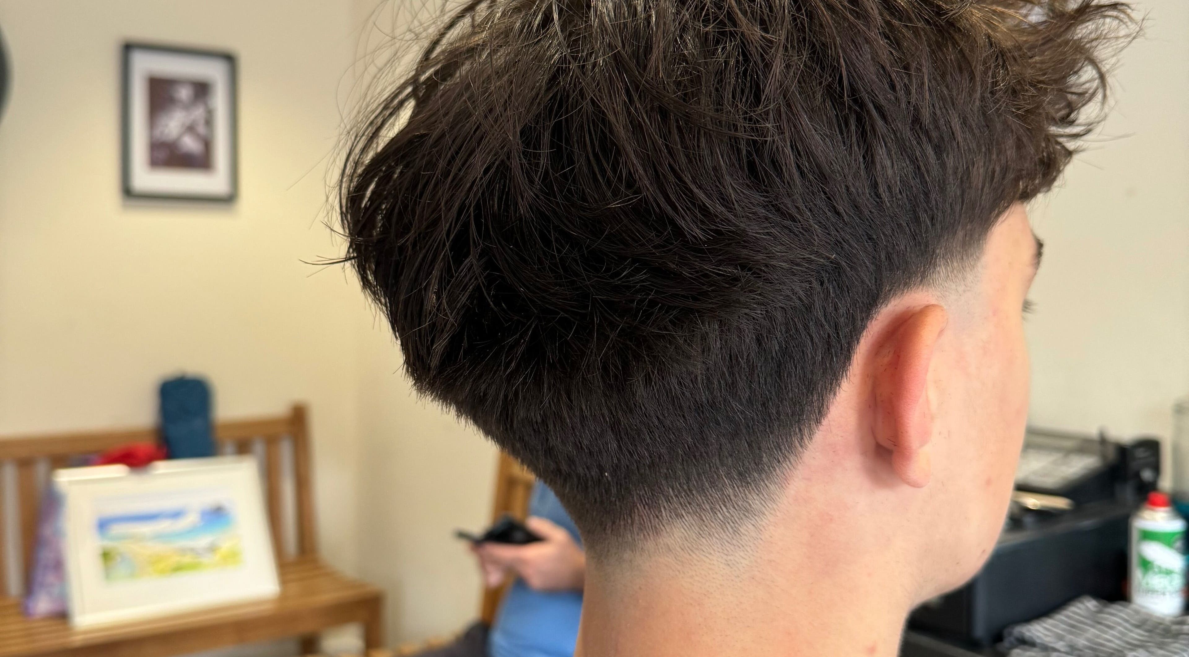 Close-up of a fresh fade haircut at Hair by Petra, Salisbury, England, GB, showcasing expert styling.