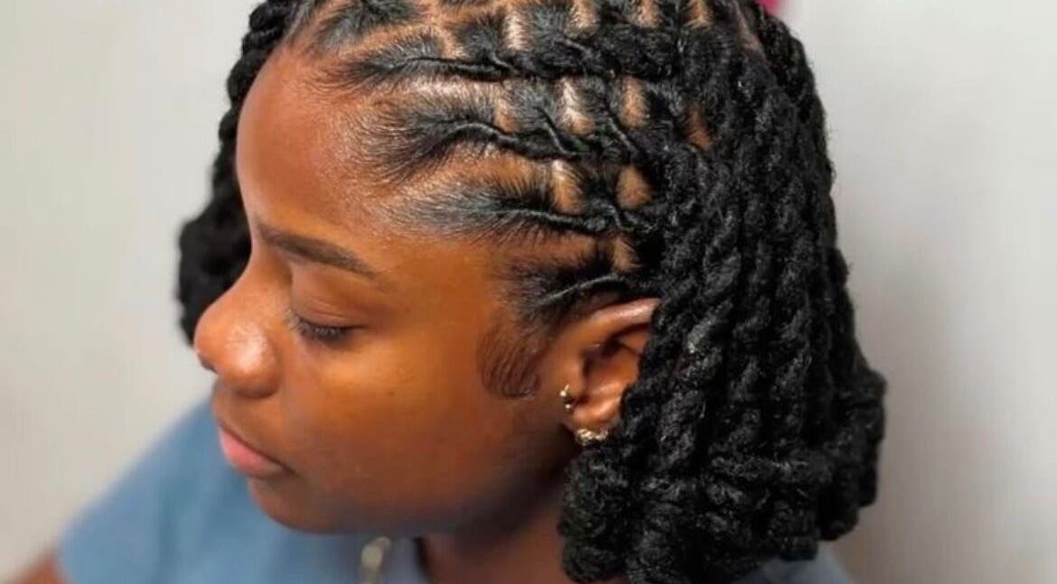 Stylish braided hairstyle at Venus hair and beauty, Northolt, England, GB. Perfect choice for a trendy look.