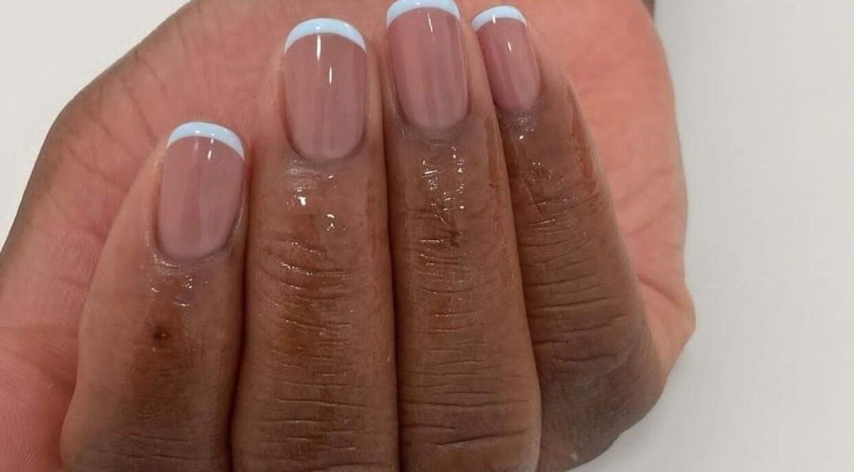 Elegant French manicure by Pure Glow Mani And Pedi Mobile in Cape Town, Western Cape, ZA.