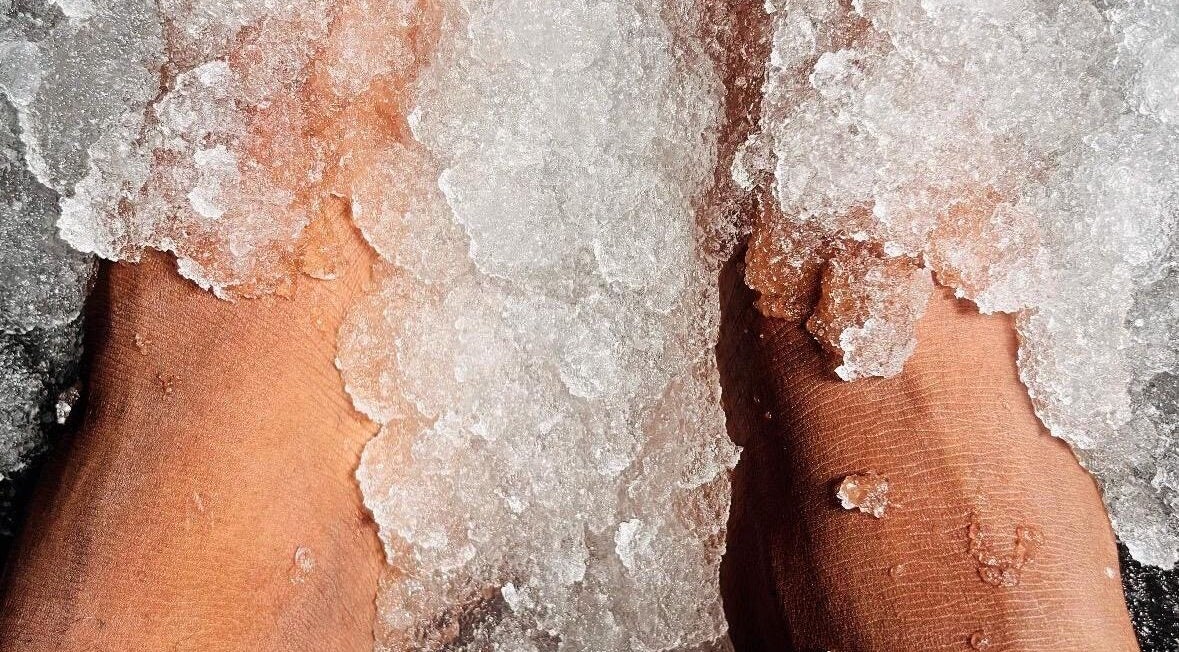 Foot spa treatment at Pure Glow Mani And Pedi Mobile in Cape Town, Western Cape, ZA with soothing exfoliation.