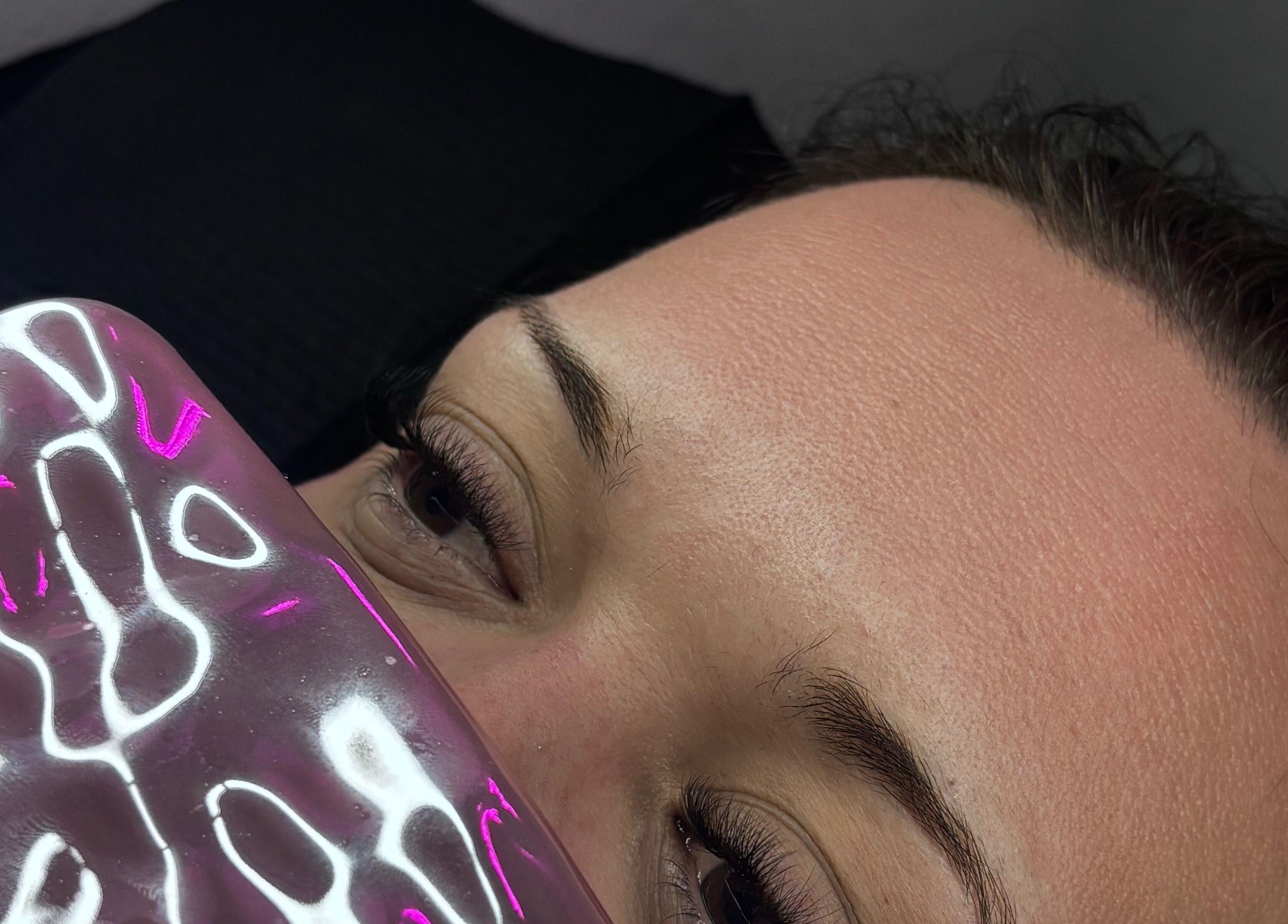 Close-up of a client receiving beauty treatment at beautylashes13800 in Istres, Provence-alpes-côte D'azur, FR.