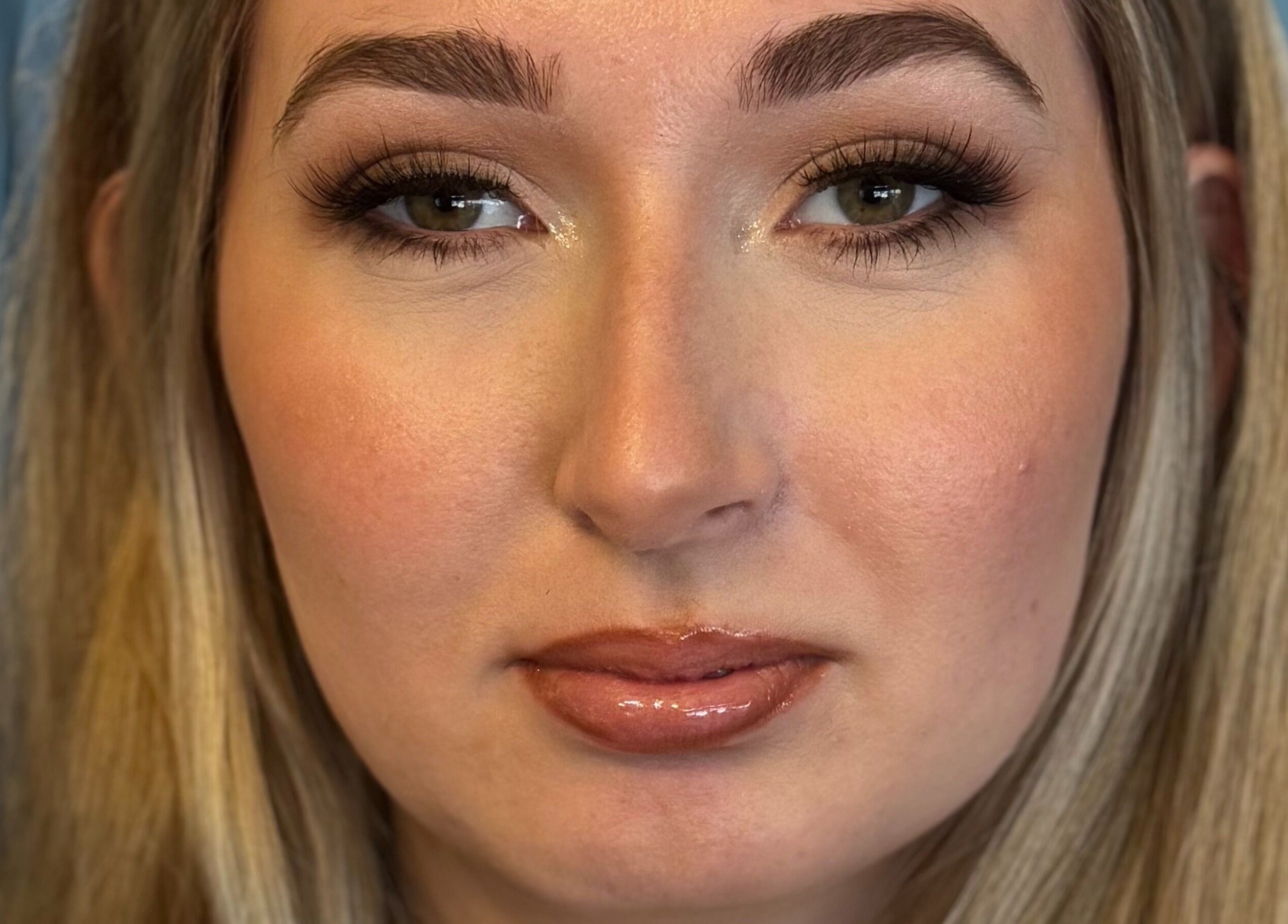 Close-up of expertly applied makeup at NXO Beauty Co., Houston, Texas, US highlighting elegant look.