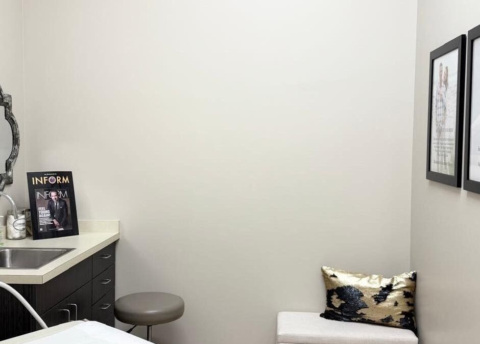 A serene consultation room at Natural Hormone Replacement Center in Dallas, Texas, US featuring modern decor.