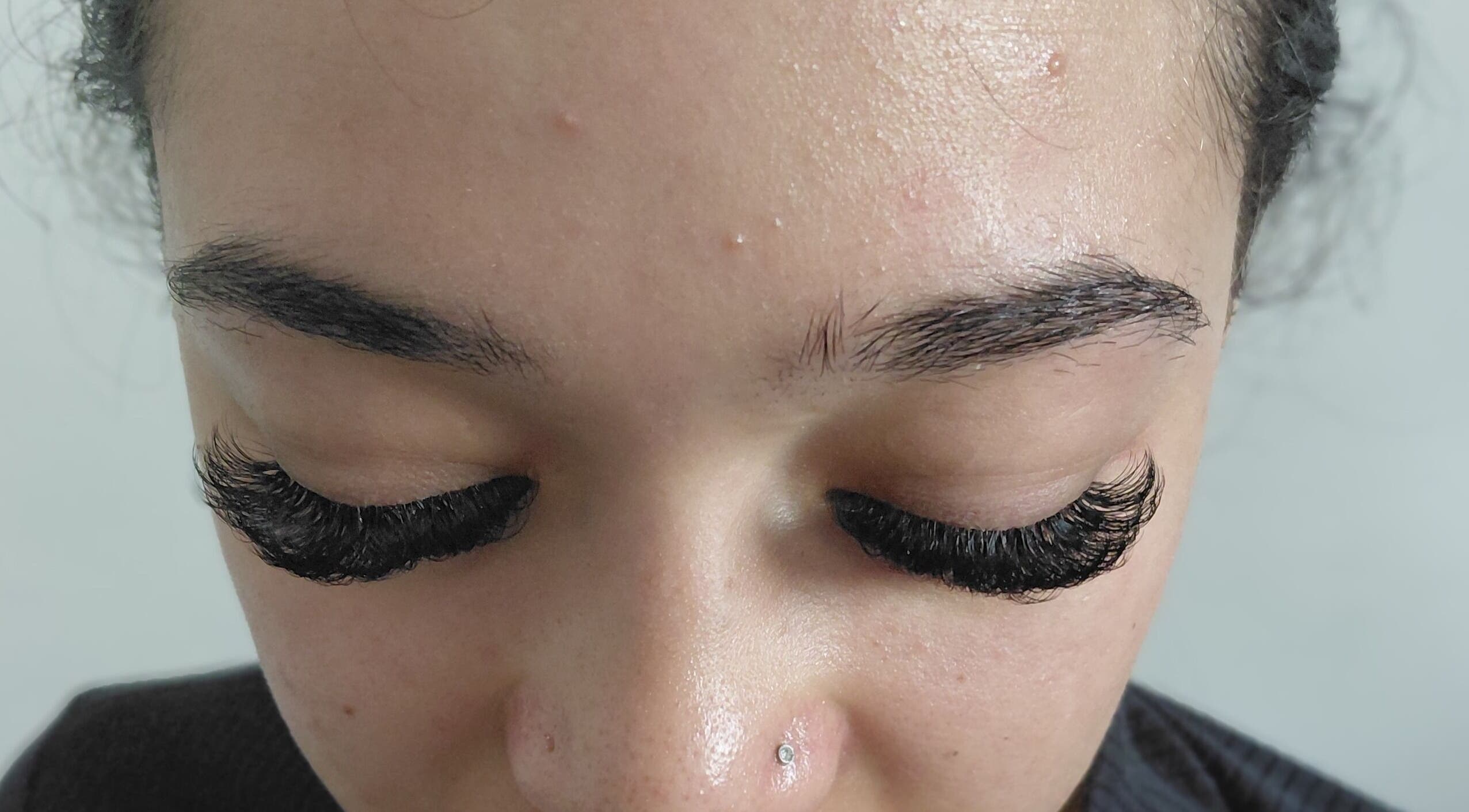 Beautiful lash extensions at TKs lash & brow studio in Sandton, Gauteng, ZA, showcasing expert craftsmanship.