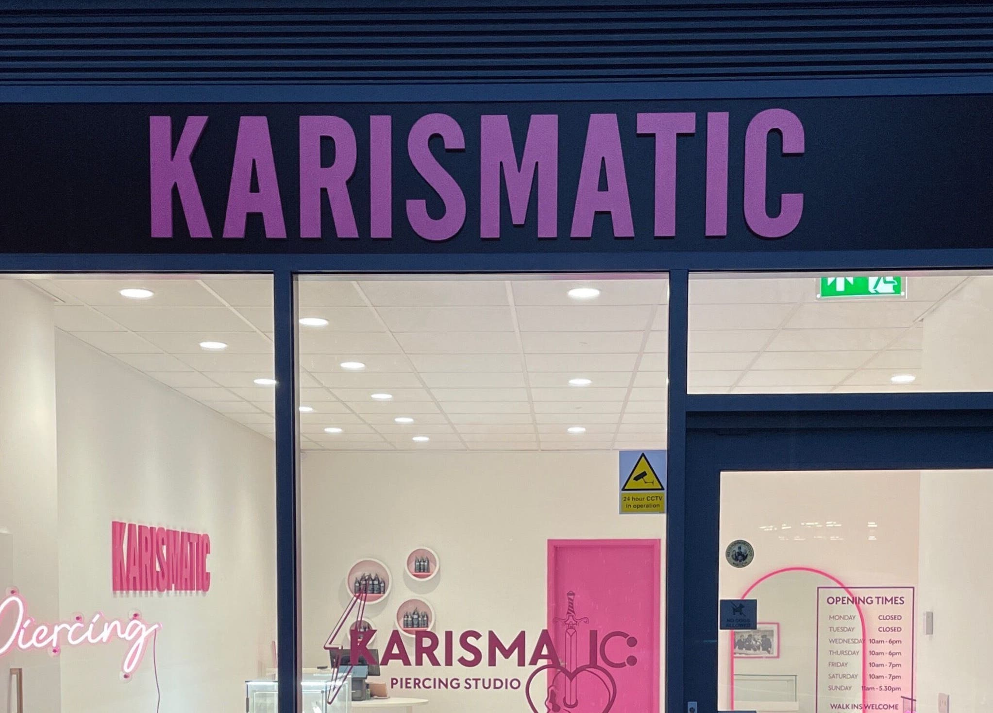 Front view of Karismatic Studio in Derby, England, GB with vibrant signage and modern design.