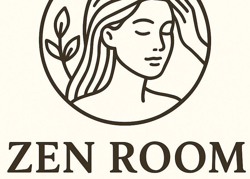 Elegant logo of The Zoom Room in Rotorua, Bay Of Plenty, for head spa and hair services with serene face design.