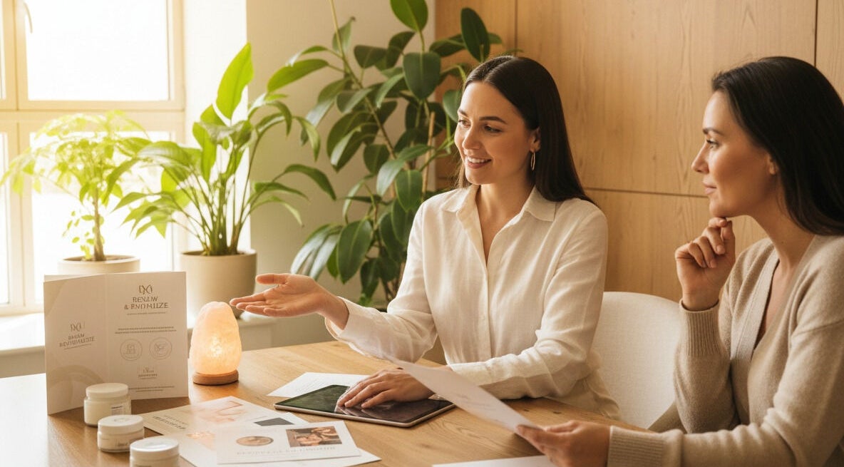 Professional consultation at Clinic83 in Royston, England, GB, showcasing beauty and wellness expertise.