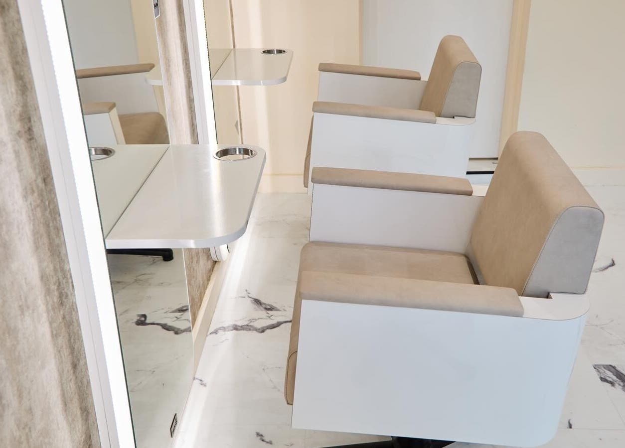 Luxury salon chairs at S.Rose By Linda, Ramsbottom, England, GB enhance your beauty experience.