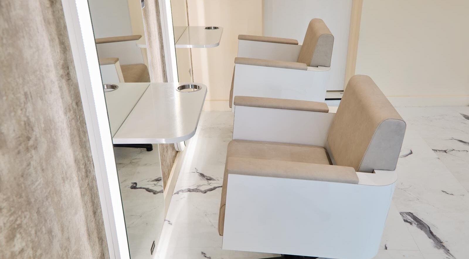 Luxury salon chairs at S.Rose By Linda, Ramsbottom, England, GB enhance your beauty experience.