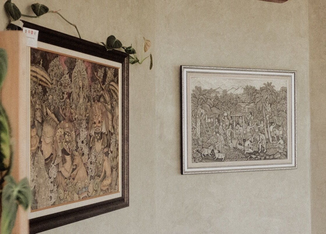 Intricate artwork at Galerimikro Tattoo Studio, Bali, Bali, ID, displaying rich cultural themes.