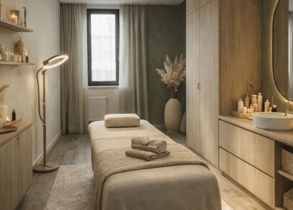 Salle de massage paisible à SELF CARE CLUB, Bailly-romainvilliers, Île-de-france, FR avec décor relaxant.