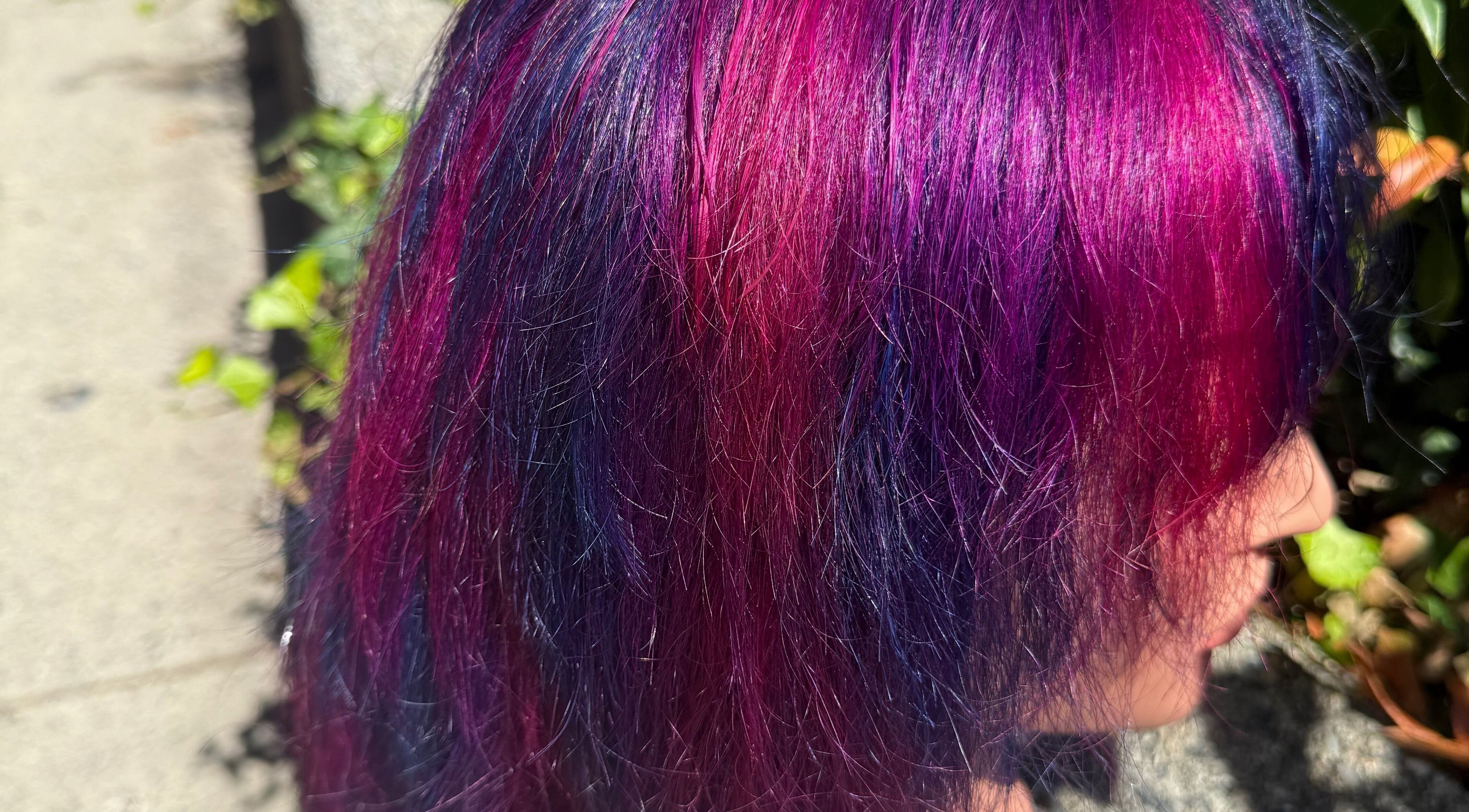 Bright pink and purple hairstyle from Hair_By_Taej in Abbotsford, British Columbia, CA.