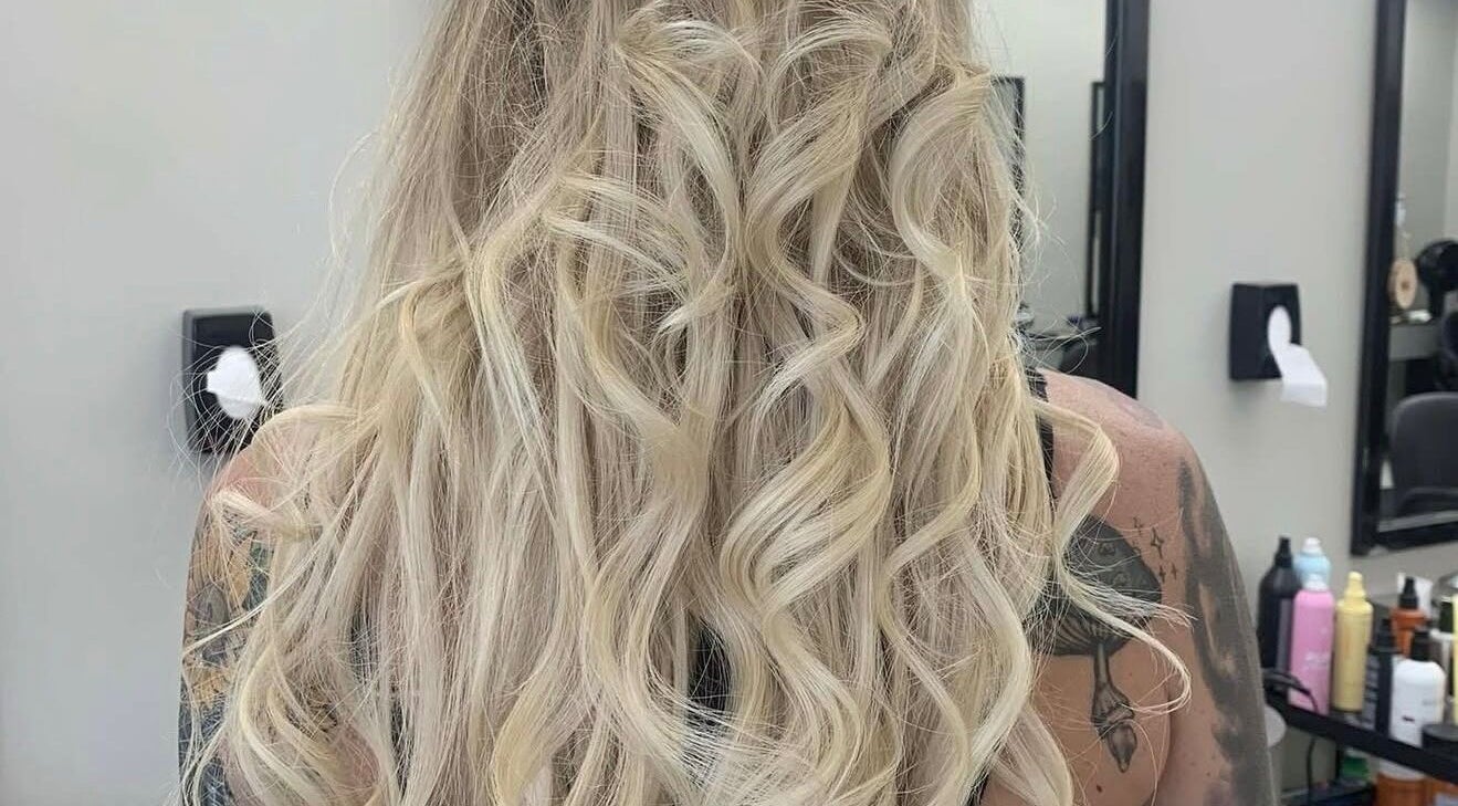 Beautiful blonde waves styled at Hair By Taej in Abbotsford, British Columbia, CA.