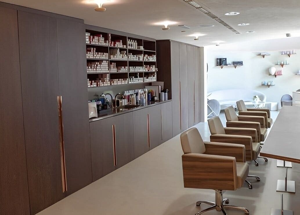 Modern salon interior in Hair by Martin Dubai at Hair Salon by Pierre, Damac Heights, Dubai, Dubai, AE.