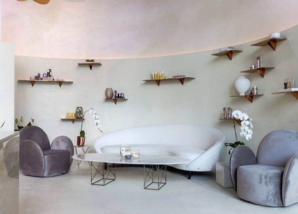 Chic lounge area at Hair by Martin Dubai in Hair Salon by Pierre, Damac Heights, Dubai, Dubai, AE.