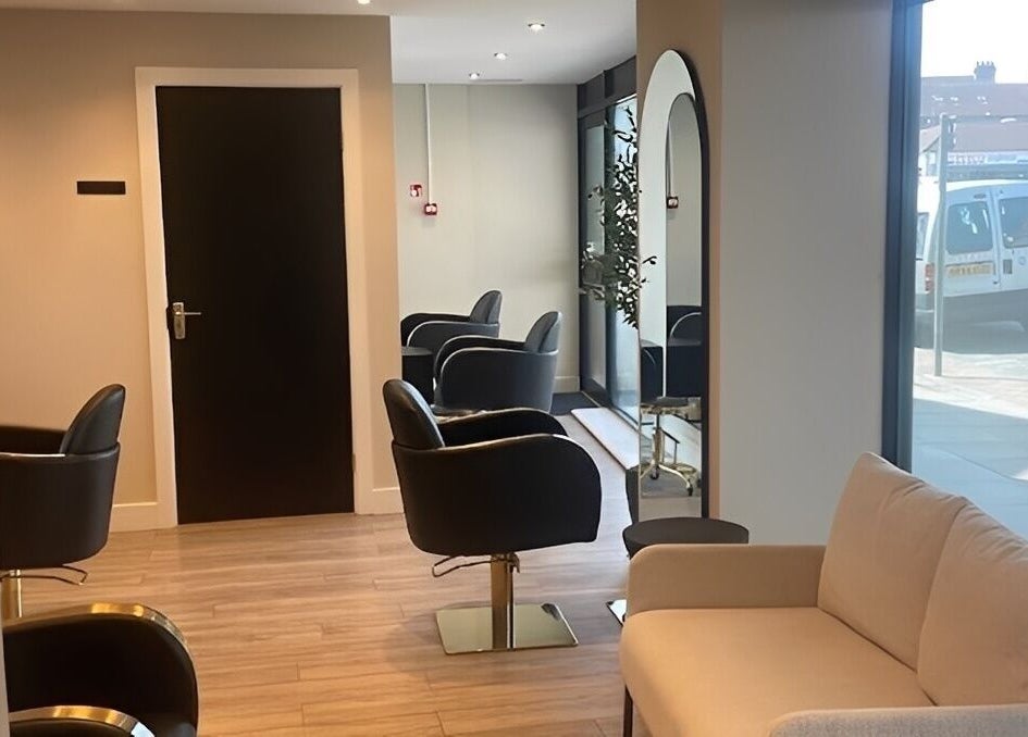 Modern seating area at Ziba Beauty Lounge in Portsmouth, England, GB with stylish chairs and a welcoming ambiance.