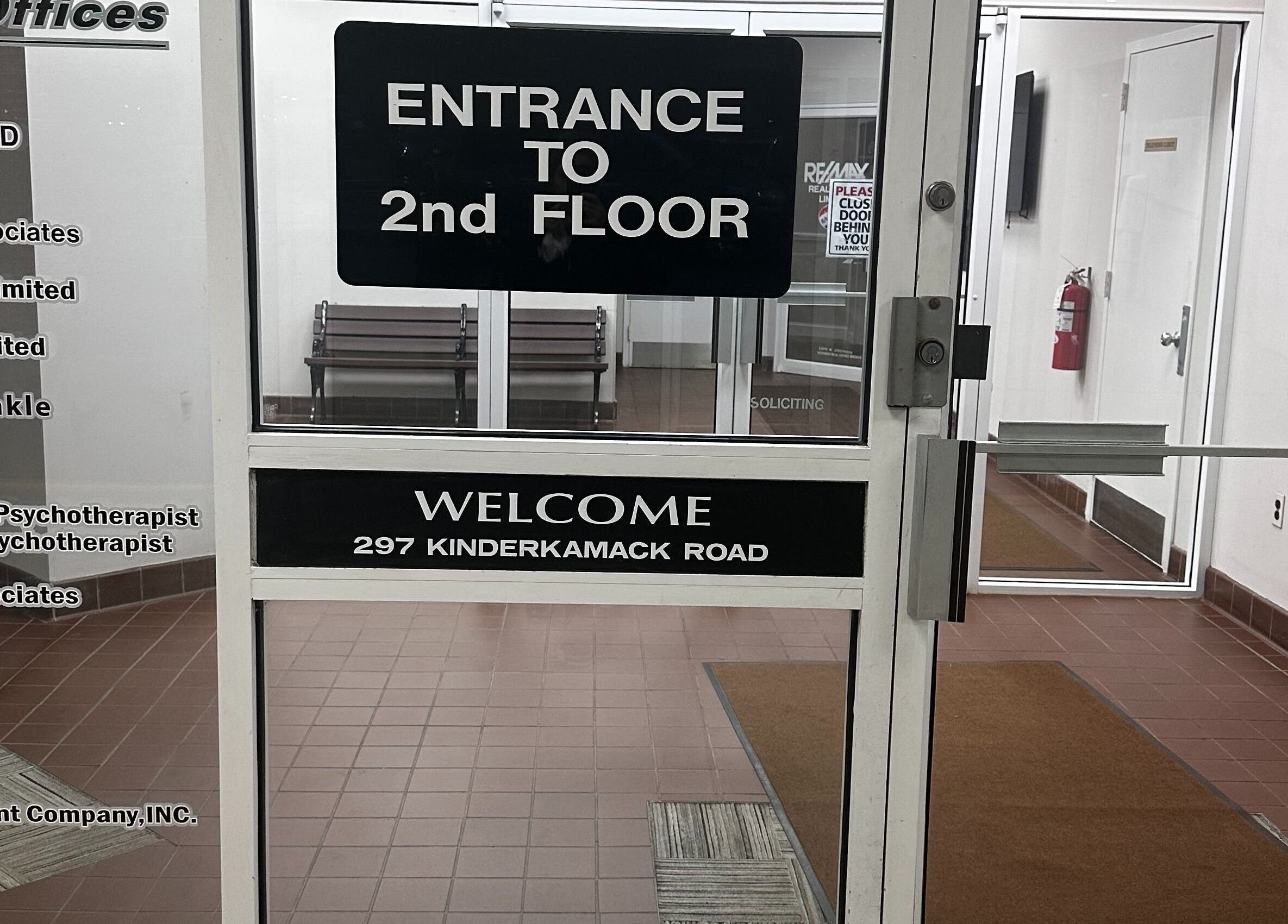 Welcome entrance at 297 Kinderkamack Road for Pro Wax Studio, Oradell, New Jersey, US.