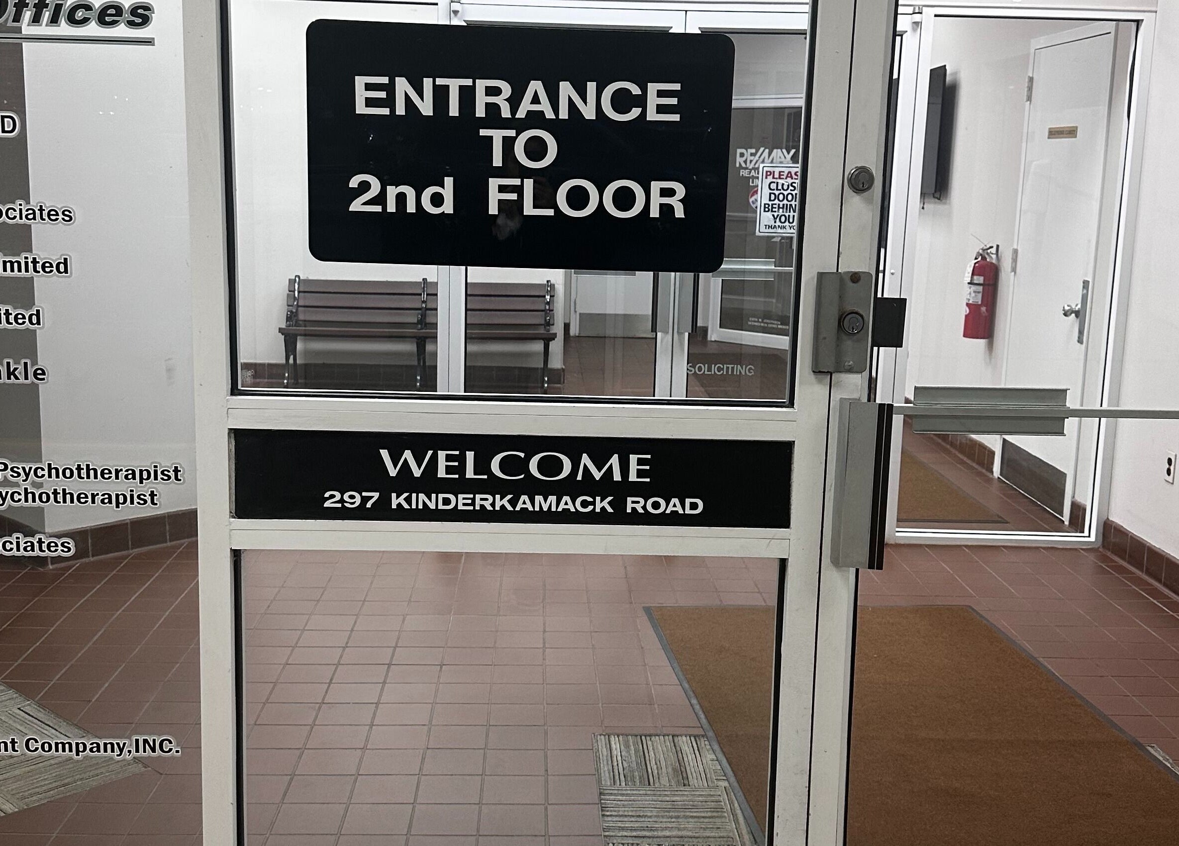 Welcome entrance at 297 Kinderkamack Road for Pro Wax Studio, Oradell, New Jersey, US.