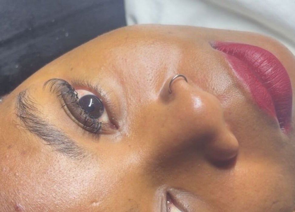 Close-up of eyelash extensions at UR HONESTY BEAUTY CO. STUDIO, Roodepoort, Gauteng, ZA.