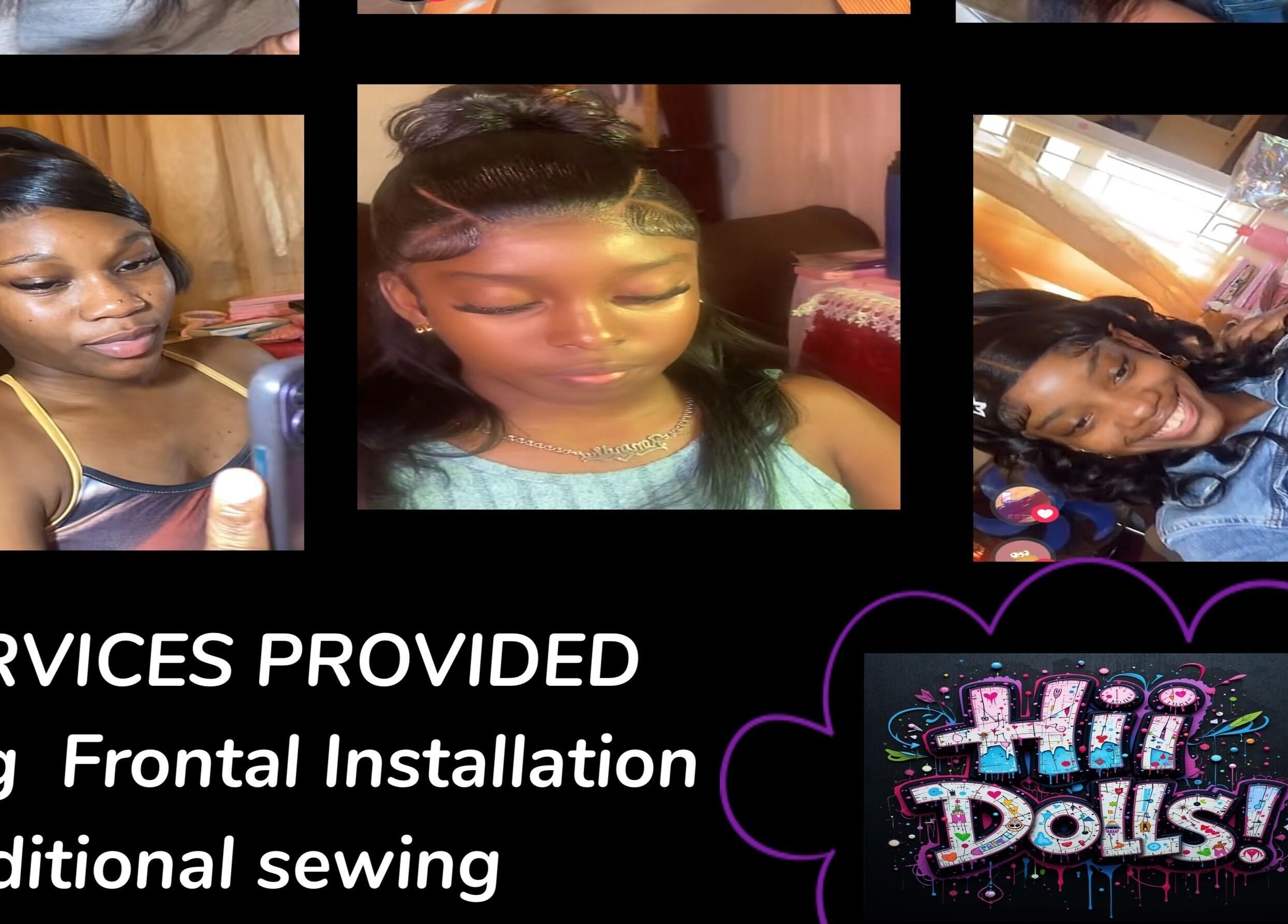 Client with styled hair at Twinkle Beauty Salon, East bank Demerara, Georgetown, GY, showcasing diverse hairstyles.