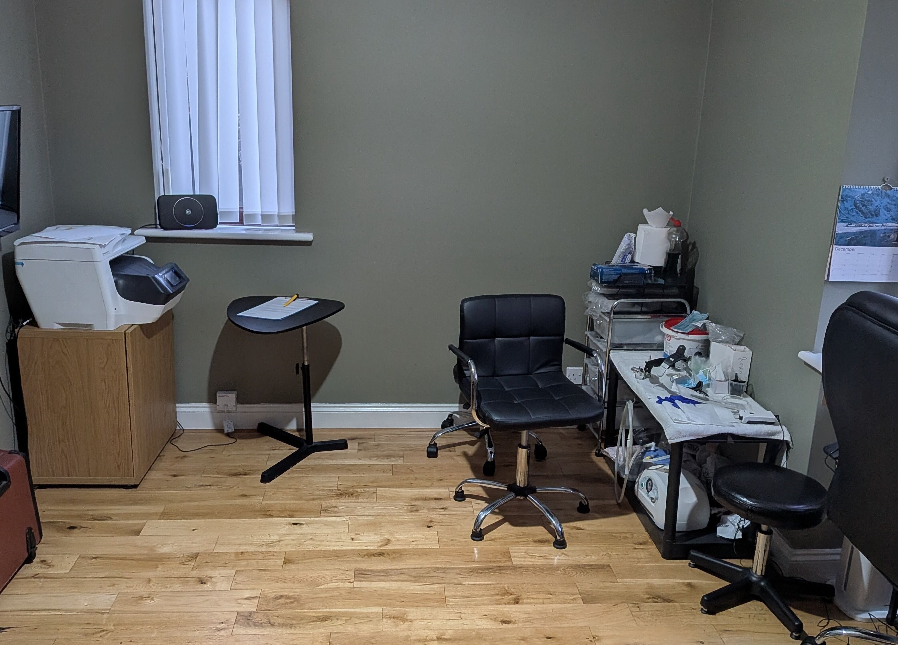 Interior of LB Audiology Services Ltd - East Durham Clinic in Hutton Henry, GB featuring chairs and equipment.