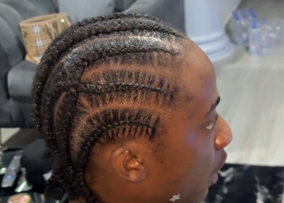 Stylish cornrow hairstyle done at Haiz_by_temi, Port Harcourt, Rivers, NG.
