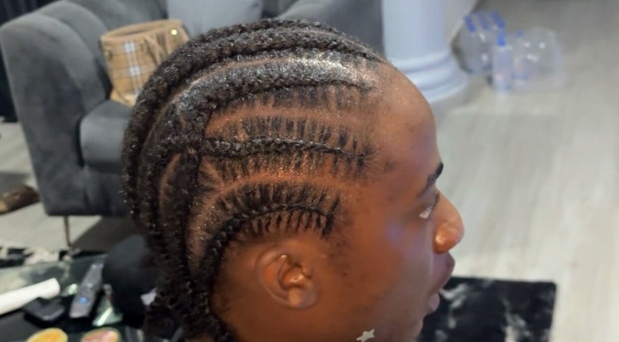 Stylish cornrow hairstyle done at Haiz_by_temi, Port Harcourt, Rivers, NG.