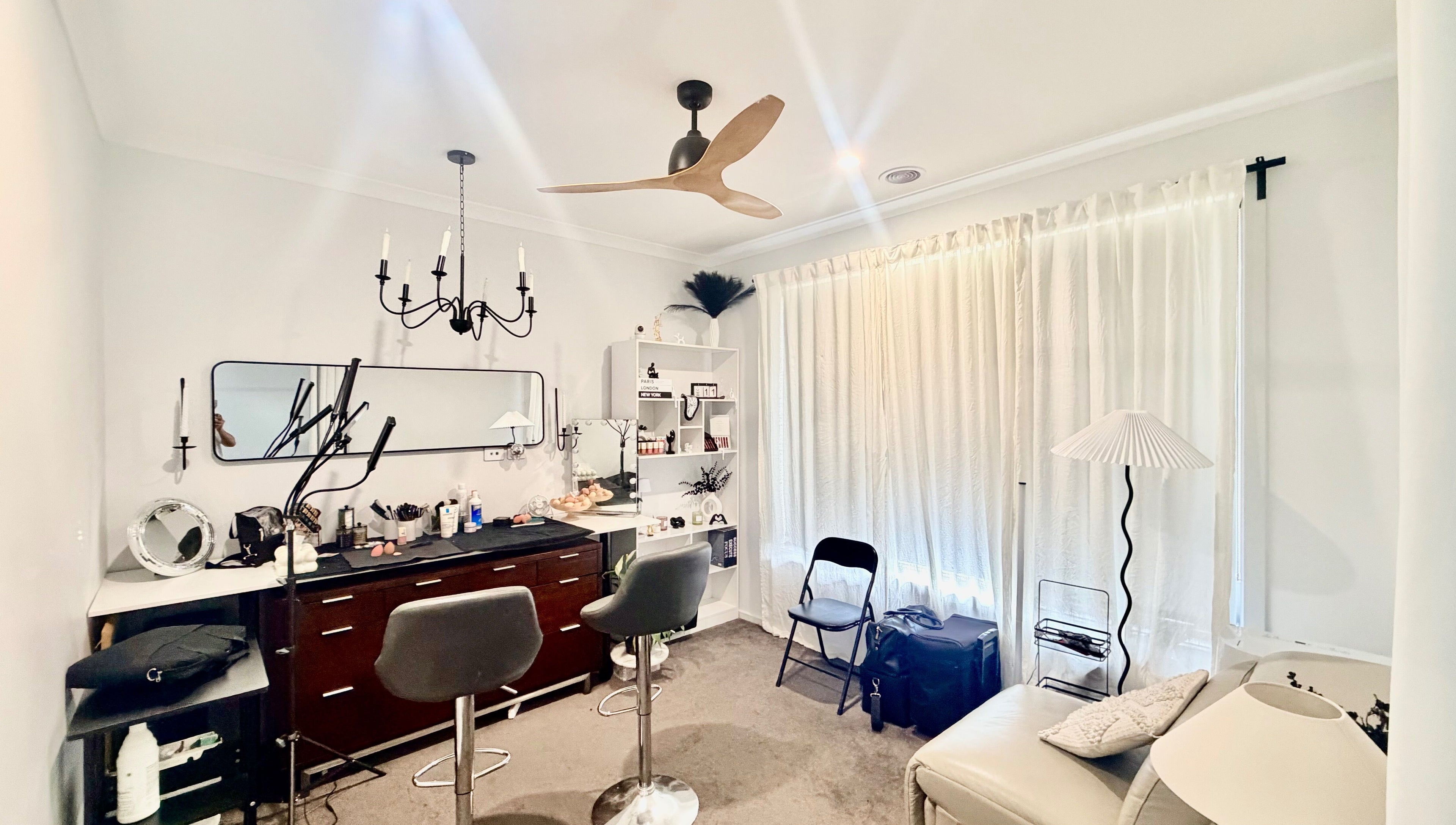 Elegant interior of Sy Bhern Montomo Makeup and Hair Artist in Melbourne, Victoria, AU featuring stylish decor.