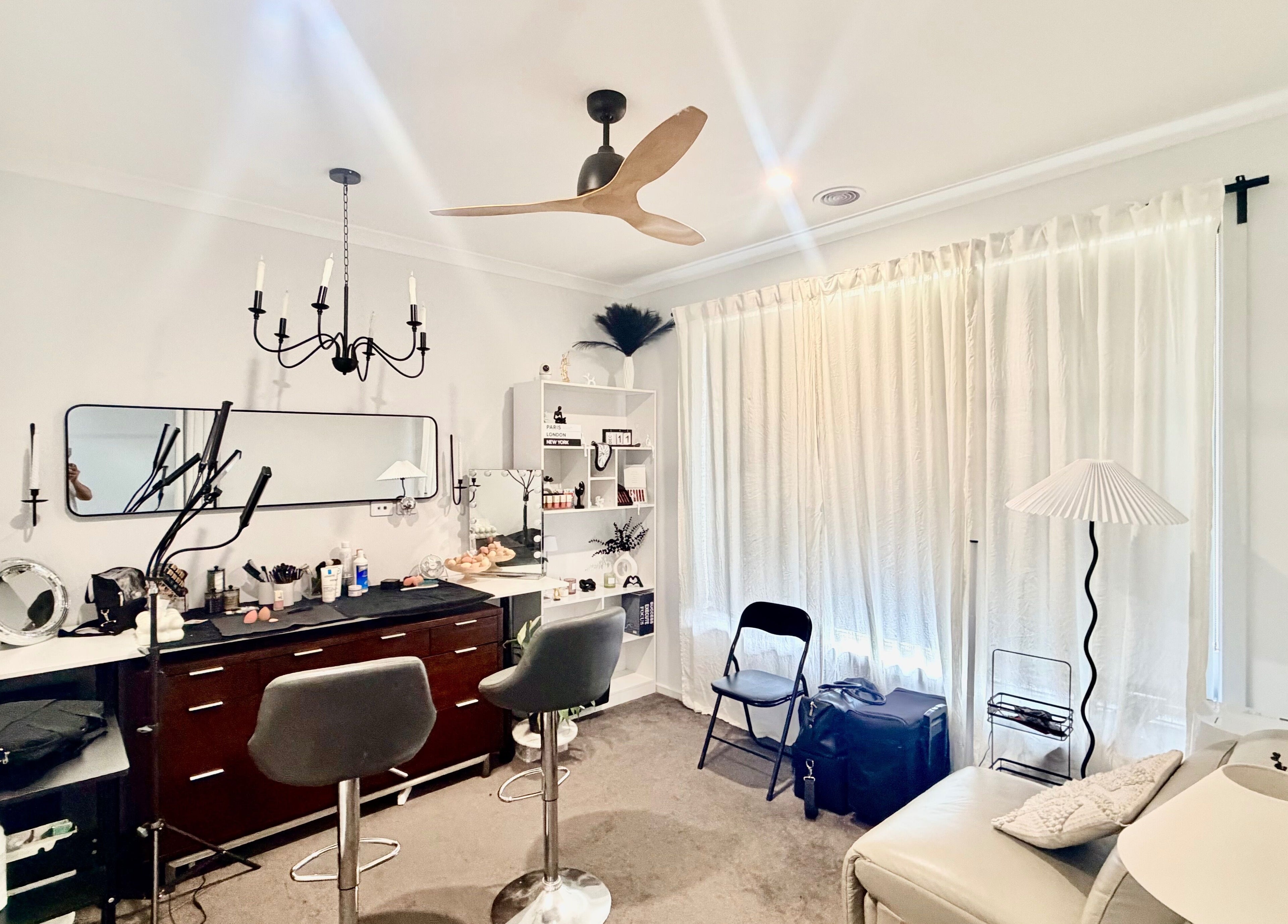 Elegant interior of Sy Bhern Montomo Makeup and Hair Artist in Melbourne, Victoria, AU featuring stylish decor.