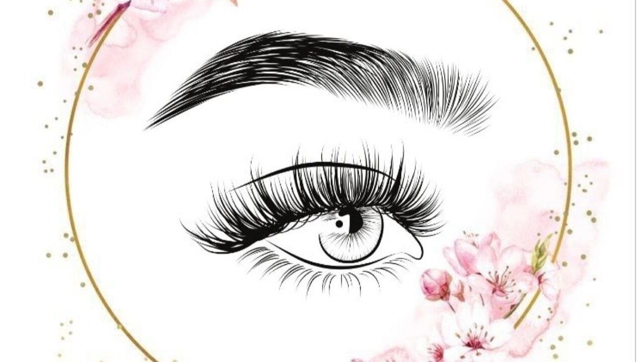 Artistic eye and floral design at Refined Lashes in Crawley, England, GB, showcasing beauty services.