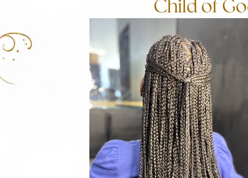 Intricate braided hairstyle at Royalty Pray & Hair Salon, Saint James, Saint James, BB, showcasing expert styling.