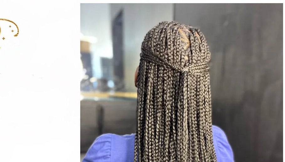 Intricate braided hairstyle at Royalty Pray & Hair Salon, Saint James, Saint James, BB.