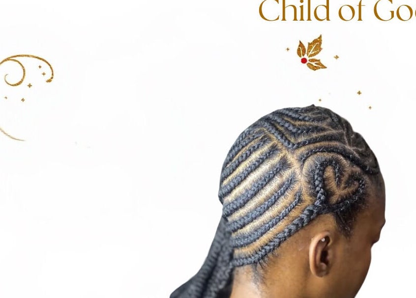 Intricate braids at Royalty Pray & Hair Salon in Saint James, BB, showcasing expert styling.
