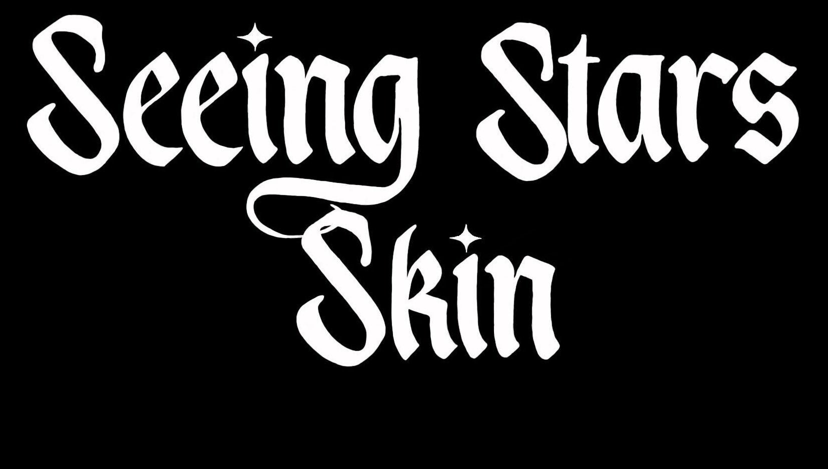 Seeing Stars Skin logo in elegant white script, London, England, GB.