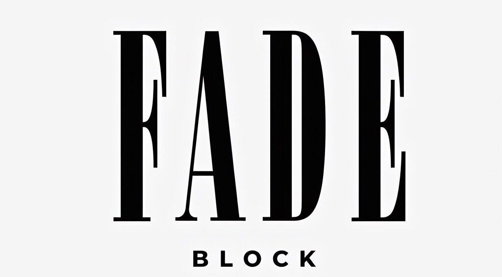 Logotipo moderno de FADE BLOCK en Los Olvera, Querétaro, MX, diseño estilizado y minimalista.