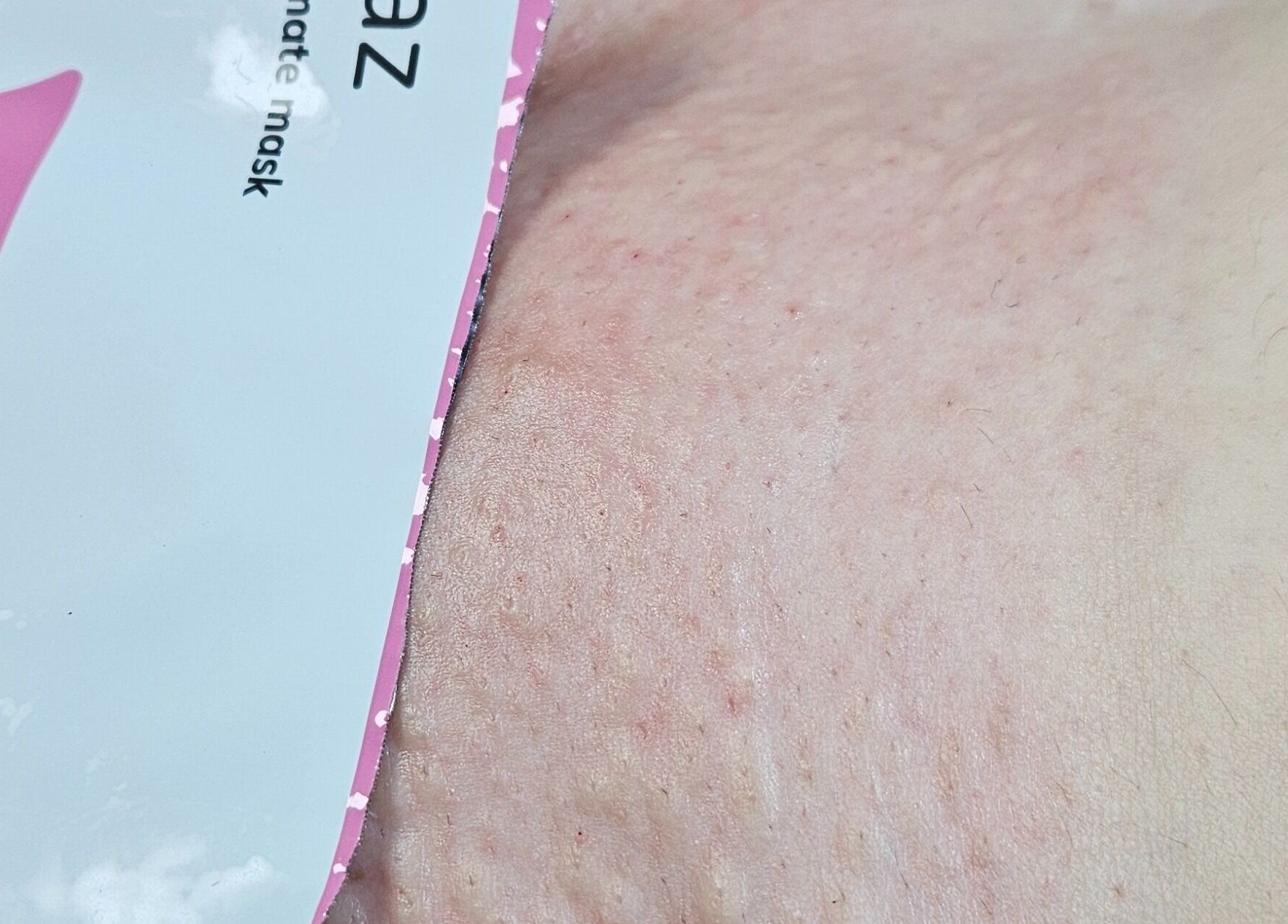 Close-up of a face mask on skin at IYL VIBRANT SKIN STUDIO, El Paso, Texas, US.
