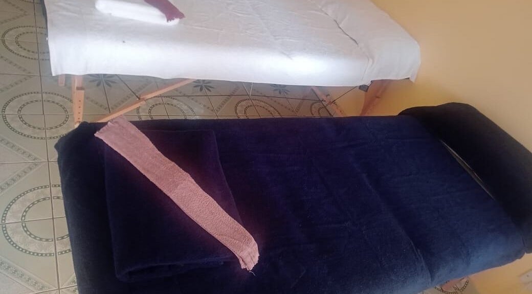 Massage tables ready at Lilly Harmony & Sparkle, Sandton, ZA for relaxation treatments.