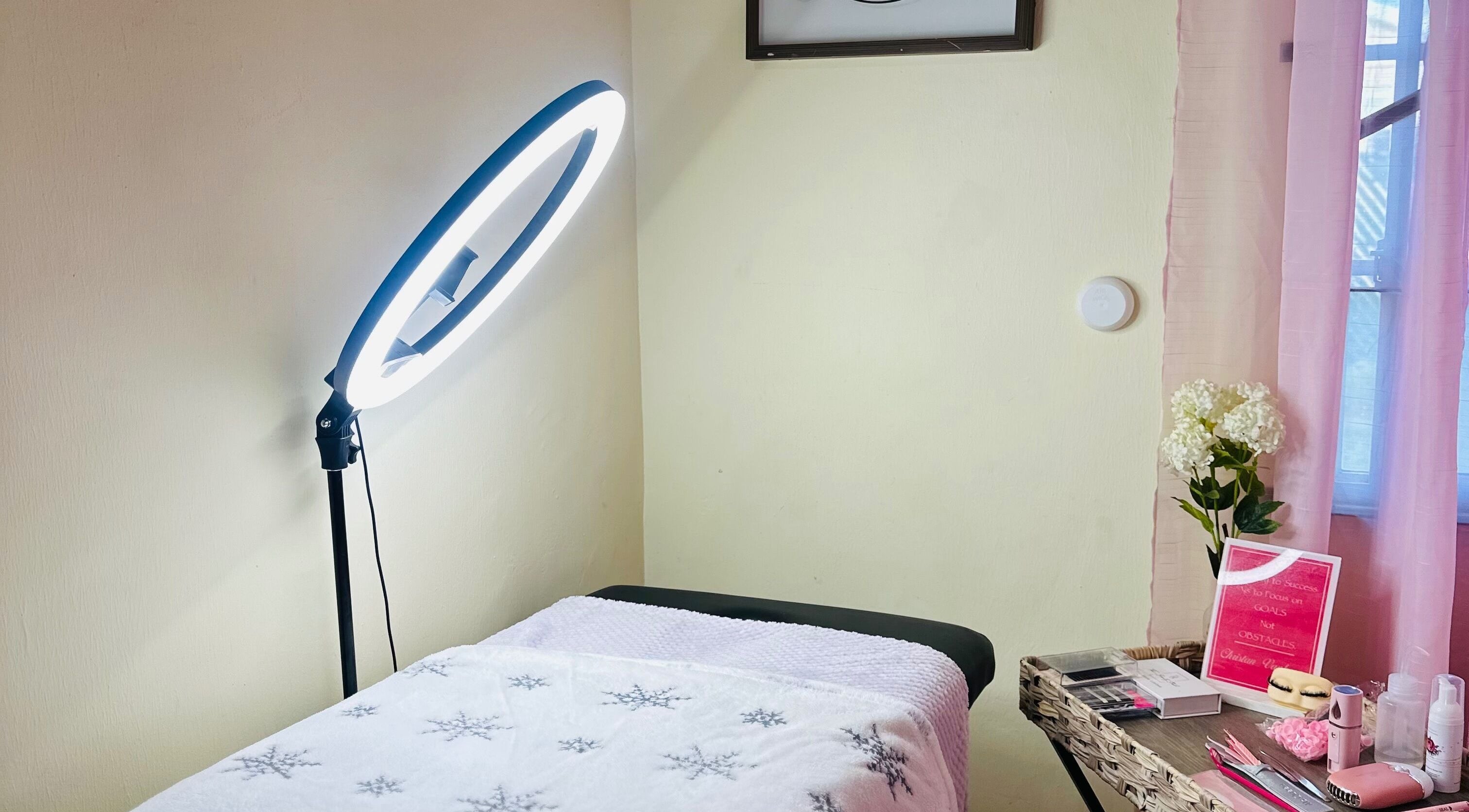 Relaxing treatment room at Mahali Mooi, Portmore, St. Catherine Parish, JM with elegant decor and a soft ambiance.