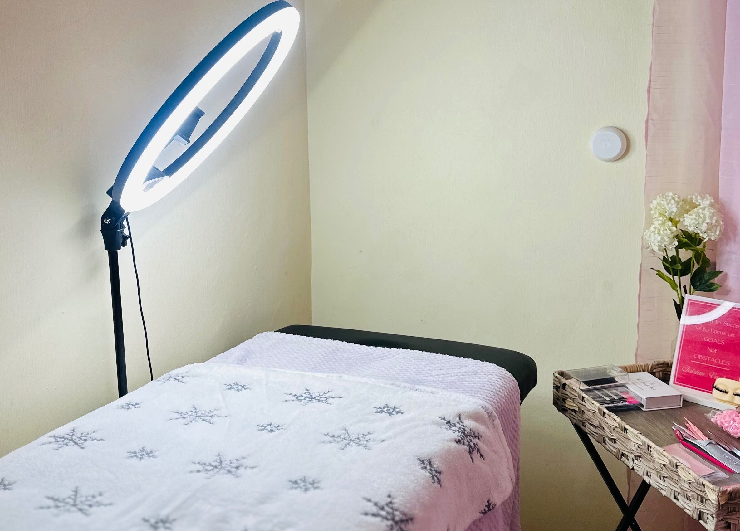 Serene treatment room at Mahali Mooi, Portmore, St. Catherine Parish, JM, featuring a well-lit massage table.