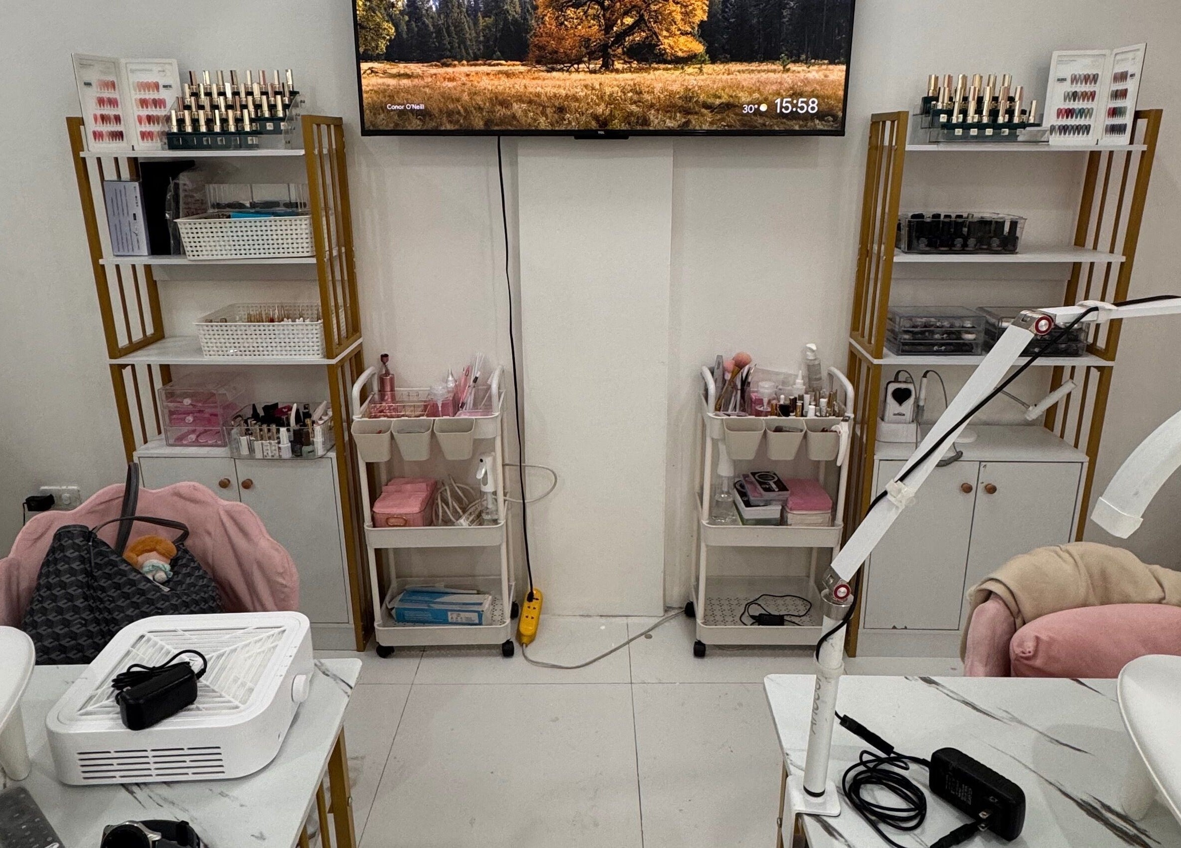 Interior of The Nailchemist Co. in Taytay, Calabarzon, PH with nail care products and chic decor.