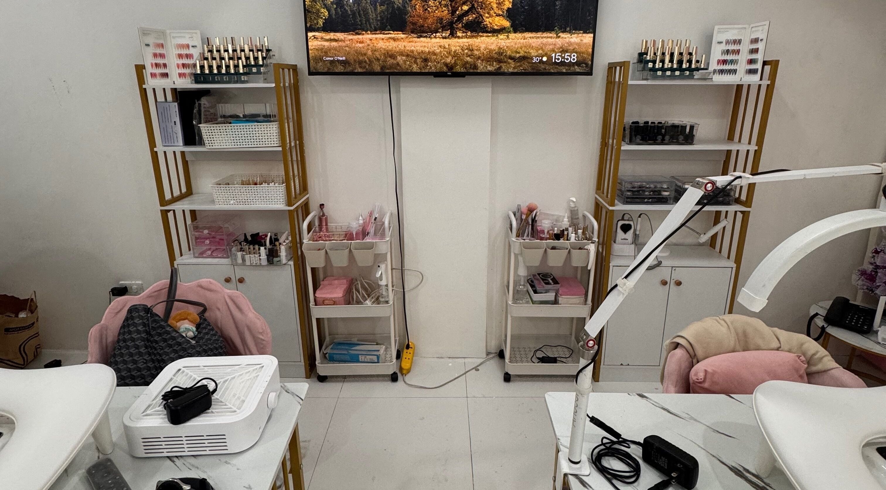 Interior of The Nailchemist Co. in Taytay, Calabarzon, PH with nail care products and chic decor.