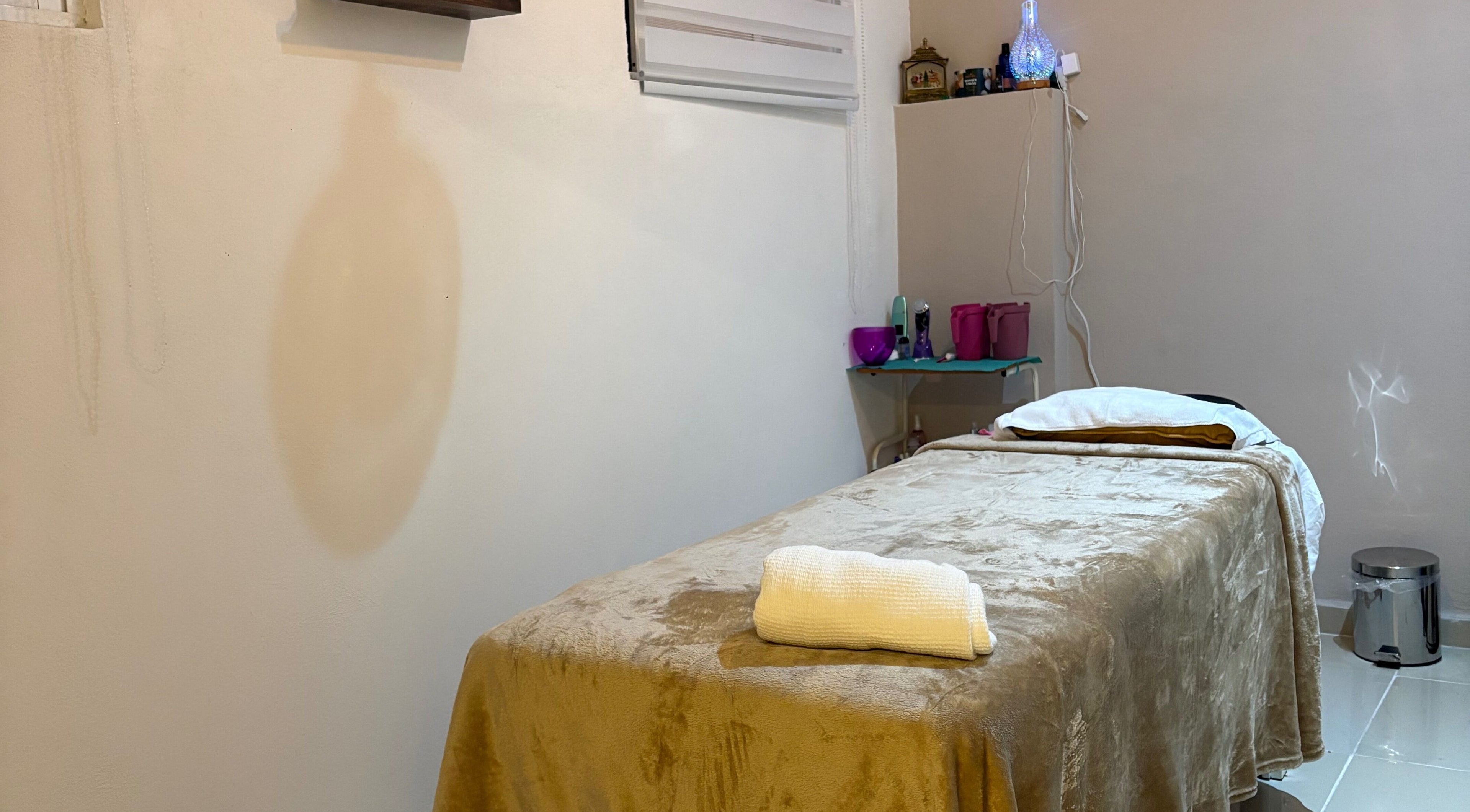 Massage table with cozy blanket at Luma Spa & Beauty, Ciudad De México, Ciudad De México, MX.