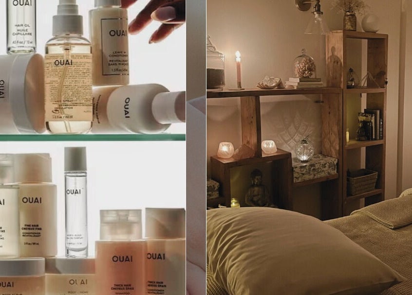 Body Tingle spa products and tranquil treatment room at Forncett End, England, GB.